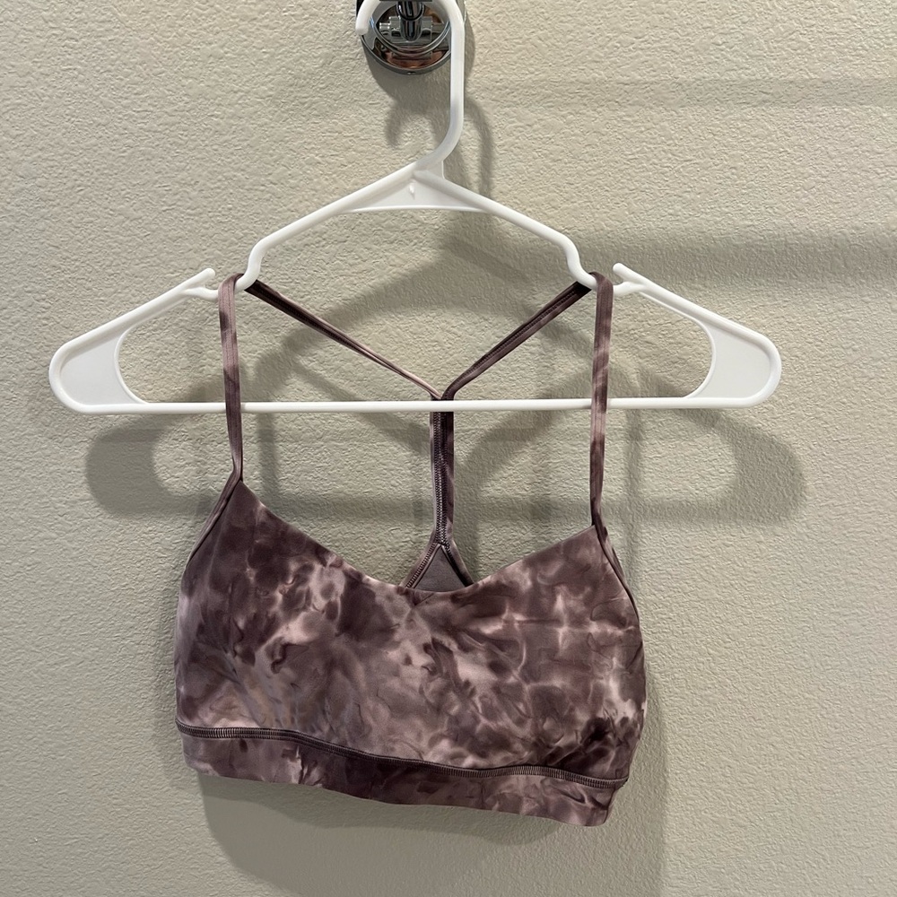 Lululemon flow y sports bra- Diamond Dye Mink Bery Lunar Rock Shadow Grey